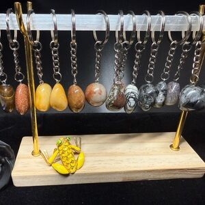 Gem Stone Crystal Keychains.  Please message the stone you would like.
